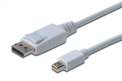 Kabel Digitus DisplayPort / Mini DisplayPort, 2m - bílý