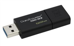 Flash USB Kingston DataTraveler 100 G3 128GB USB 3.0 - černý