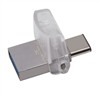 Flash USB Kingston DataTraveler MicroDuo 3C 32GB OTG USB-C/USB 3.1 - stříbrný