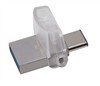 Flash USB Kingston DataTraveler MicroDuo 3C 64GB OTG USB-C/USB 3.1 - stříbrný